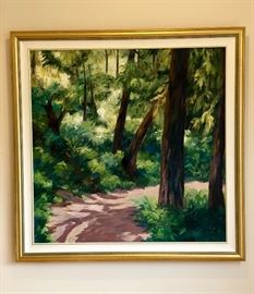 Large scale painting of the forest through the trees! Canadian Artist