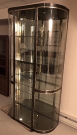 Lighted, glass curio