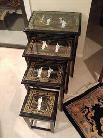 Set 4 nesting Asian tables