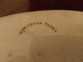 Vintage Etruscan Vases mark