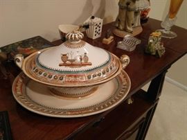 Great antique 3 part Etruscan Vases pottery