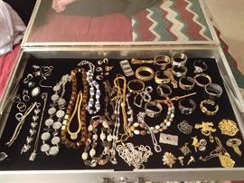 old, Sterling, and lots of costume jewelry, most not shown