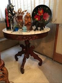 marble top Victorian side table