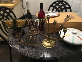 Judaica inc. very nice pottery menorah