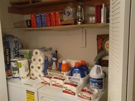 Usables - unopened paper goods, cleaning supplies, food packages within date, & more