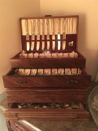 Cases of Sets of Vintage Flatware