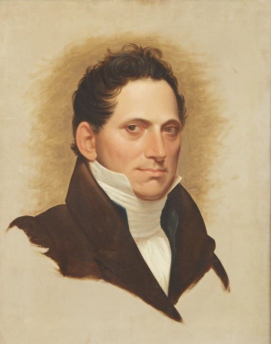 19th Century American School Portrait Of A Man
