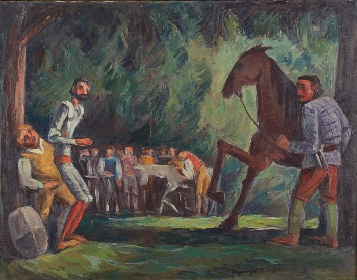 Dewey Albinson Don Quixote Oil on Canvas