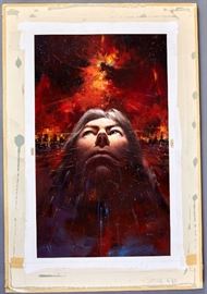 	John Berkey Star Fire Book Cover Illustration Painting