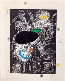 	Joan Miro Espriu Aquatint Etching on Paper D.871