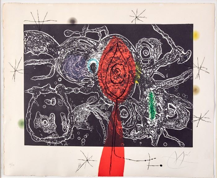 	Joan Miro Espriu Aquatint Etching on Paper D.870