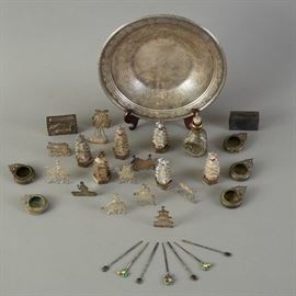 Group of Antique Chinese Silver Export Objects