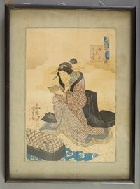 Grp: 10 Japanese Wood Block Prints - 19th Century