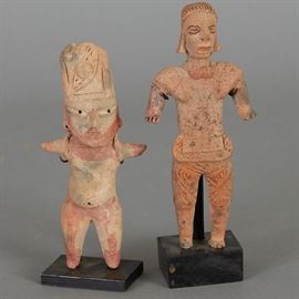 	2 Pre-Columbian Female Figurines