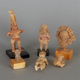 6 Pre-Columbian Ceramic Figurines