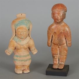 	2 Pre-Columbian Ceramic Human Figures