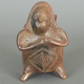 Pre-Columbian Colima Female Effigy Vessel