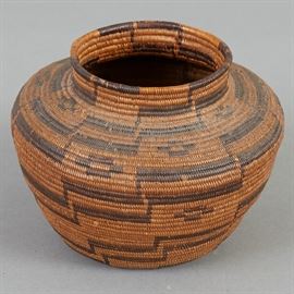 Pomo Coiled Basket Late 19th c