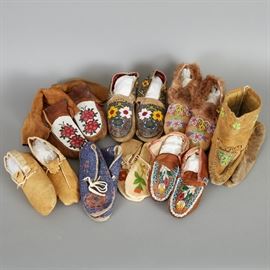 Group of 8 Pairs of Moccasins