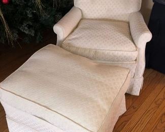 Baker armchair and matching ottoman