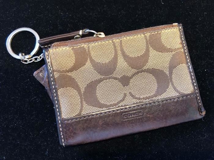 Coach keychain and coin purse