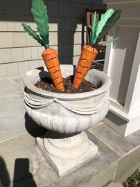 Cement flower pot (carrots NFS)