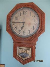 Ingrham clock with paper label face