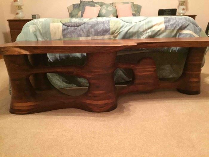 Handcrafted Solid Walnut Coffee Table