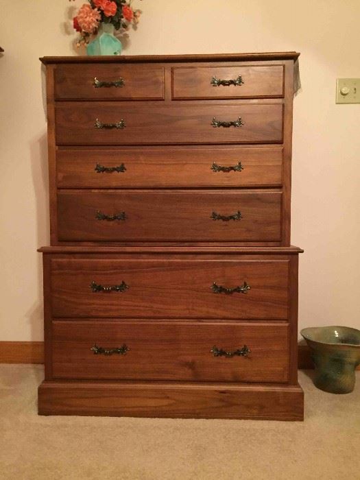 Handcrafted Solid Walnut Gentleman's Dresser
