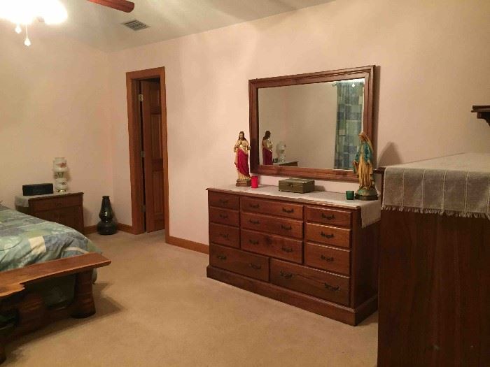 Another View of the Handcrafted Walnut Bedroom Set