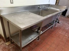 2 bay stainless steel sink