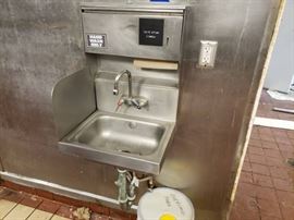Advance Tabco stainless hand sink with soap paper ...