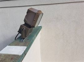 Flood light on roof