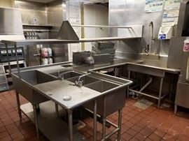 Stainless dirty side dishwasher line