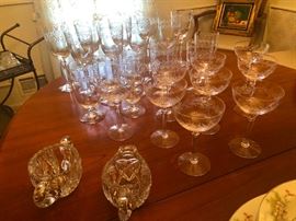 Fostoria Etch Crystal Stemware