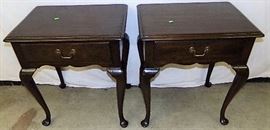 366 2 HenkelHarris Mahogany End Tables By Virginia Galleries