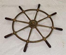 371.1 John Hastie Co Greenock Brass Ship Wheel