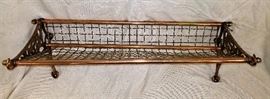 403.1 Vintage New South Wales Railroad Brass LuggageHat Rack