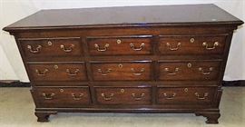 448.1 Kittinger Mahogany 9 Drawer Dresser