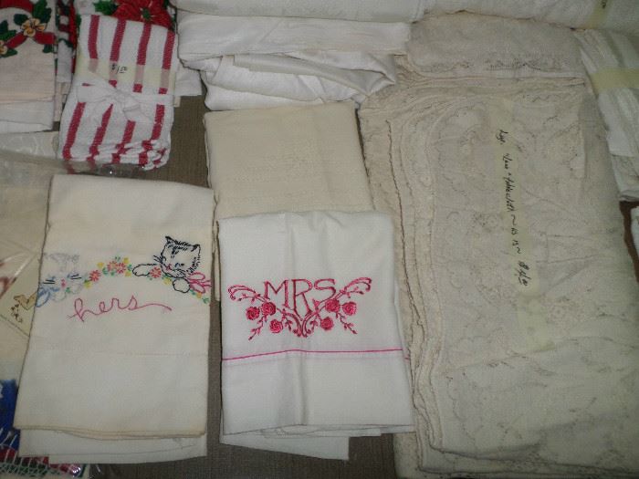 some pretty vintage linens
