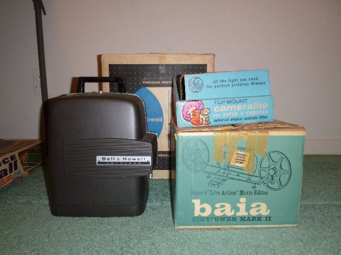more great vintage movie equipment - the Bell & Howell has gone to a new home, but the Baia movie editor is still waiting for a new home