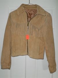 cool vintage suede fringe jacket