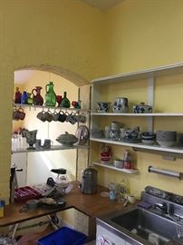 Lots of china and kitchen ware