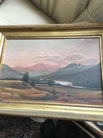 River Landscape signed indistinctly