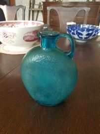 Unusual glass flask