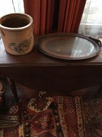 Great crock and tray