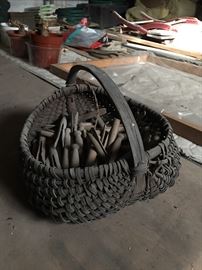Melon Basket and old clothes pins