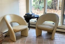 Pair Vintage leather chairs