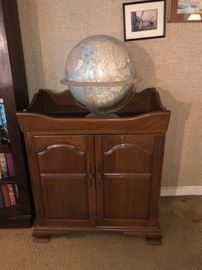 Vintage globe with lucite base 
