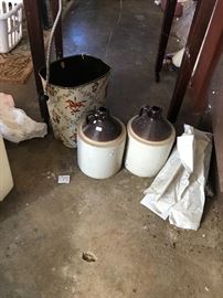 Two crock jugs